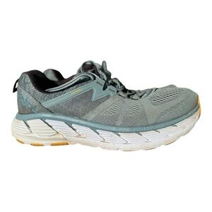 Hoka One One Gray and White Athletic Shoes